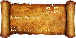 Deres Dorina névjegykártya